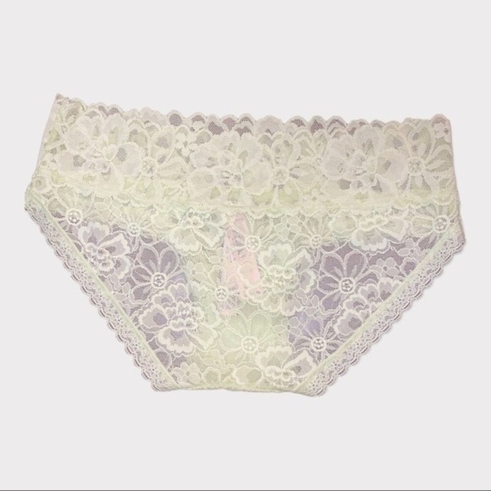 Victoria Secret Lacey Cheeky Panties - Size XS - Icy Green - NWT